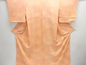 織柄一つ紋色無地着物